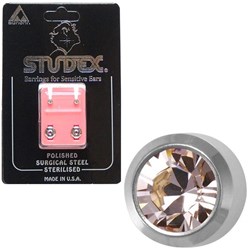 STUDEX Birthstone studs - mini bezel s/s - june / alexandrite